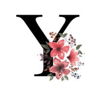 bloemen letter alfabet png