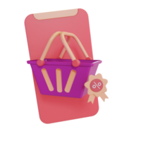 3D illustration object icon shop market discount png