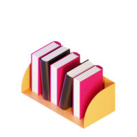 livre d'icônes d'objet d'illustration 3d png