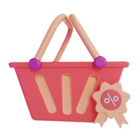 3D illustration object icon shop market discount png