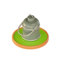 3d illustration objet icône acier lait peut png