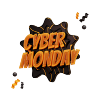 cyber maandag pictogram, 3d illustratie e-commerce png