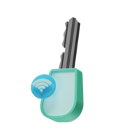 Smart Home Key 3d Illustration png