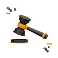 Auction Hammer Icon, 3d Illustration E Commerce png