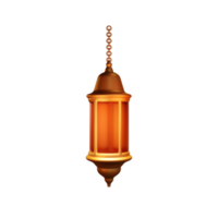 ícone do elemento islâmico do ramadã 3d, lanterna png
