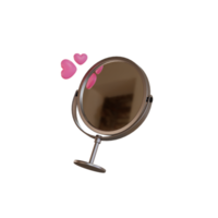 3d icona cosmetica lussuosa, specchio png