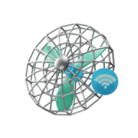 Smart Home Fan 3d Illustration png