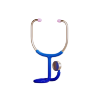 Stethoskop, Gesundheit und Medizin-Symbol, 3D-Illustration png