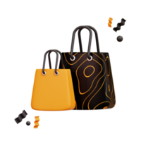 icona della borsa della spesa, illustrazione 3d e commerce png