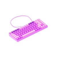 dispositivo eletrônico de teclado mecânico, ilustração 3d png