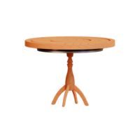 ícone de mesa de jantar de móveis, ilustração 3d png