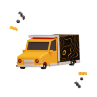 camion de livraison, illustration 3d commerce électronique png