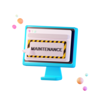 maintenance, information, illustration d'icône 3d png