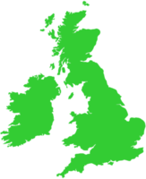 map of UK and Ireland transparent PNG