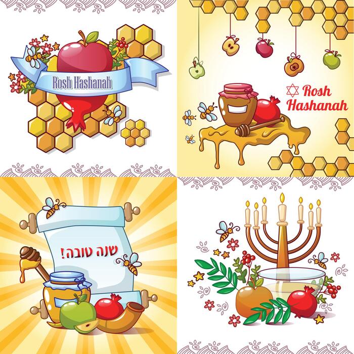 Jewish New Year Vector Art, Icons, and Graphics for Free Download