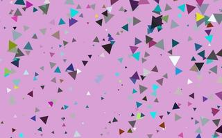 Light Multicolor, Rainbow vector backdrop with lines, triangles.