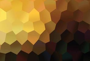 diseño vectorial amarillo oscuro, naranja con formas hexagonales. vector