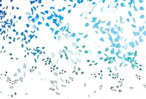 Light blue, green vector background with abstract forms.