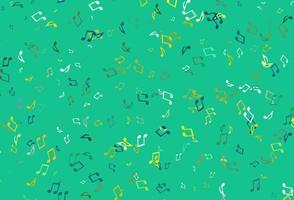 Light colorful vector background with music symbols.