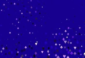 Light Purple vector texture with playing cards.