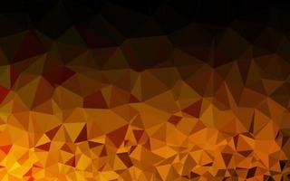 Light Yellow, Orange vector abstract polygonal cover.