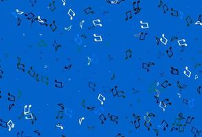 Light colorful vector backdrop with music notes.