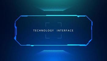 tecnología abstracta ui concepto futurista interfaz hud espacio de copia de holograma de innovación digital en fondo de diseño futuro de alta tecnología vector