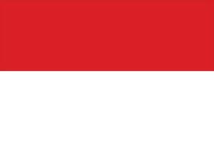 Rectángulo de la bandera de Indonesia vector