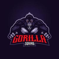 Angry Gorilla mascot logo design vector with modern illustration