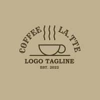 coffee latte logo. This logo is designed for a drink or cafe theme, or other culinary business vector