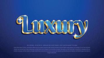 Luxury 3d style text effect template
