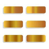 golden gradient color set with six option. vector illustration