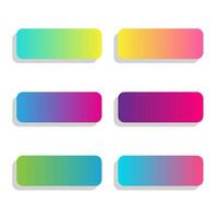 colorful gradient color set with six option. vector illustration