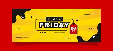 Flat black friday social media cover template. - Vector. vector