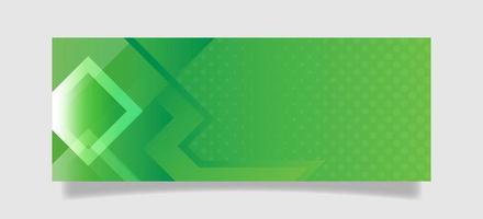 Green color geometric banner design. - Vector. vector