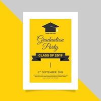 Classic graduation invitation template with flat design. - Vector. vector