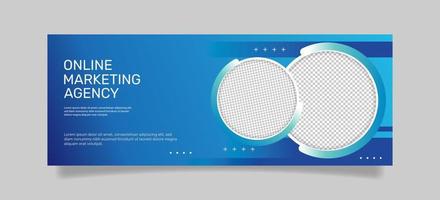 Online marketing social media cover template. - Vector. vector