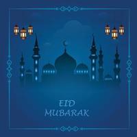 vector de eid mubarak, deseos de ramadán. fondo islámico árabe. ramadán kareem. Eid Mubarak. publicaciones en redes sociales, plantilla de banner de redes sociales,