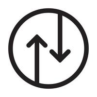 up down arrows icon inside the circle. upward, downward business logo two-way arrow symbol vector for your website design, logo, app, UI. illustration, EPS 10