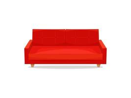 sofá aislado. muebles modernos. sofá rojo vector