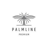 Palm Logo design with Line Art On White Backround vector