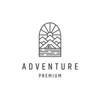 Adventure logo icon flat design template vector
