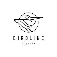 Bird Logo design with Line Art On White Backround vector