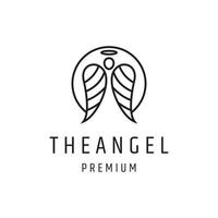 The angel logo icon design template vector illustration