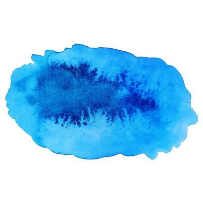 Blue abstract watercolor brush strokes painted background. Texture paper. Vector illustration.