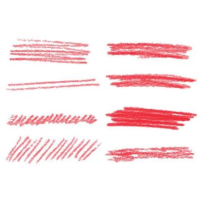 Red marker pen highlighter elements. Vector illustration