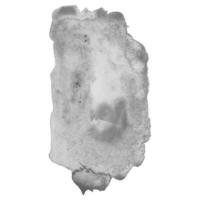Gray watercolor spot with droplets, smudges, stains, splashes. Grayscale blot in grunge style. vector
