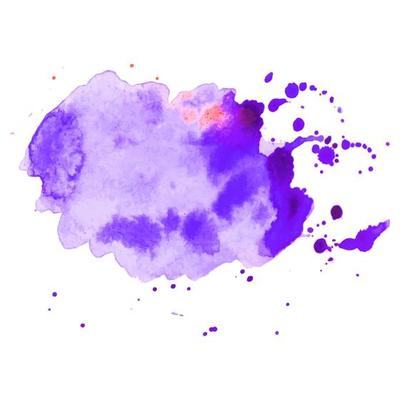 Abstract isolated colorful vector watercolor splash.