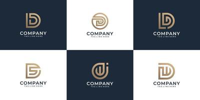 Set of letter d logo design inspiration