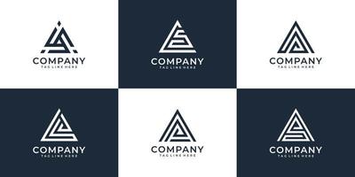 conjunto de letras creativas una colección para la marca de la empresa corporativa vector